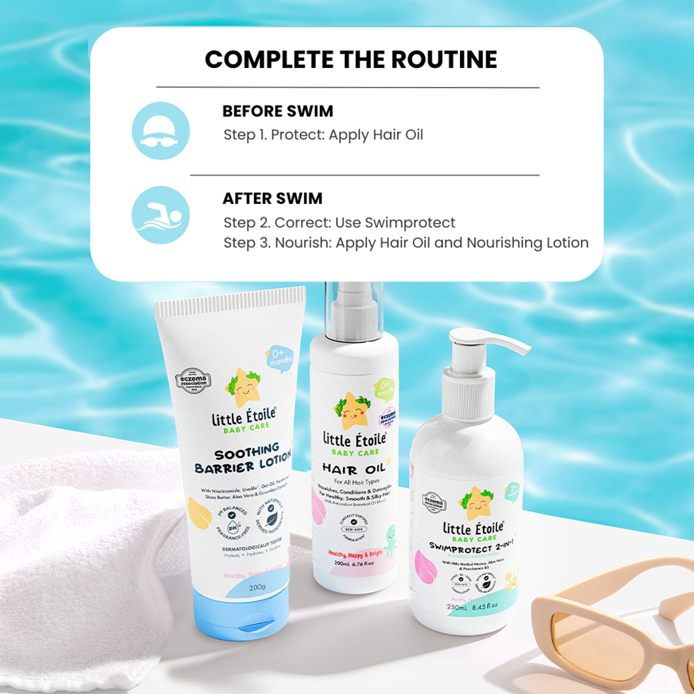 SwimProtect 2-in-1 Shampoo & Body Wash, Chlorine Removal, for 2+ Years