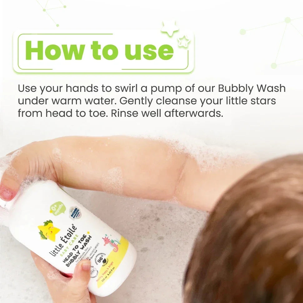 Head to Toe Bubbly Wash for Delicate Skin (0+ Months)
