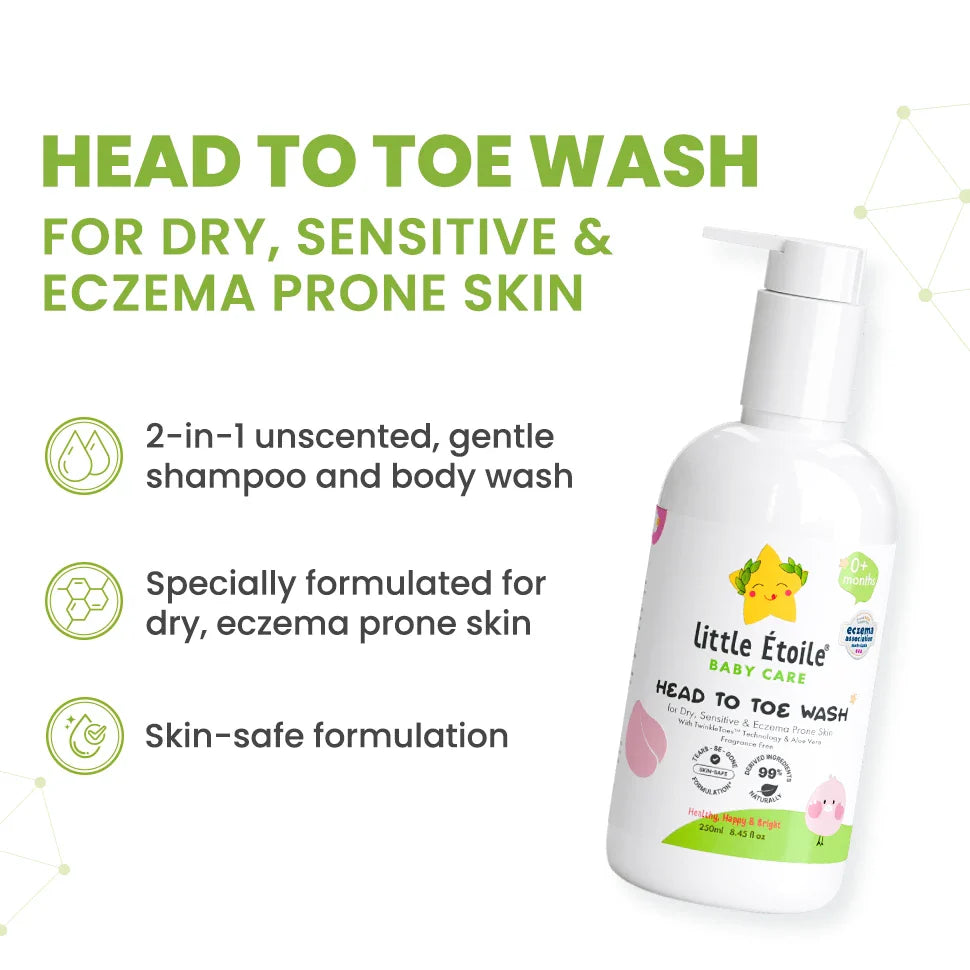 Head to Toe Wash for Dry, Sensitive & Eczema-prone Skin (0+ Months)