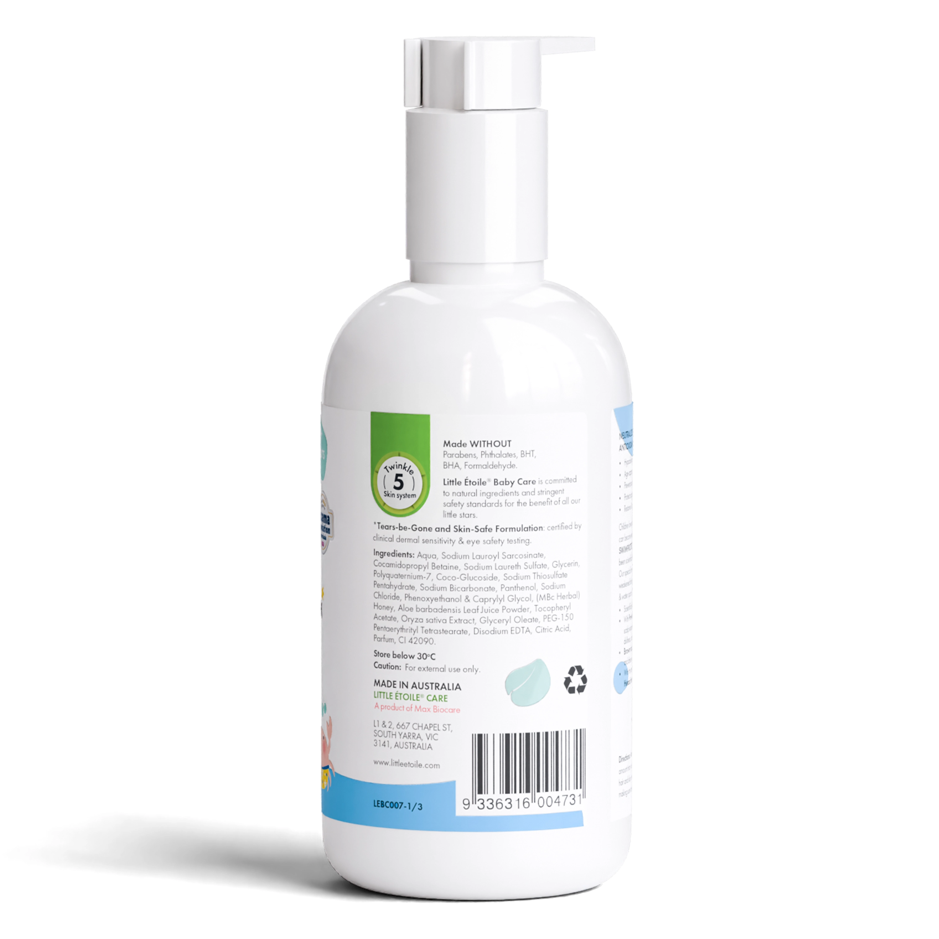 SwimProtect 2-in-1 Shampoo & Body Wash, Chlorine Removal, for 2+ Years